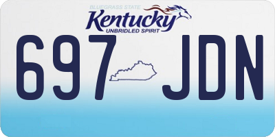 KY license plate 697JDN