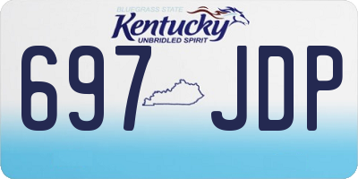 KY license plate 697JDP