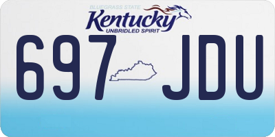 KY license plate 697JDU