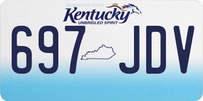 KY license plate 697JDV