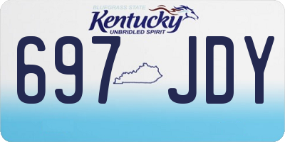 KY license plate 697JDY
