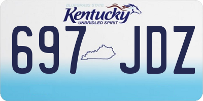 KY license plate 697JDZ