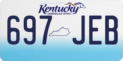 KY license plate 697JEB