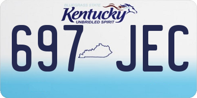 KY license plate 697JEC