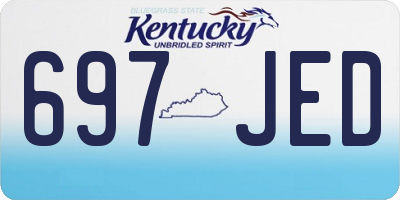 KY license plate 697JED