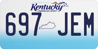 KY license plate 697JEM