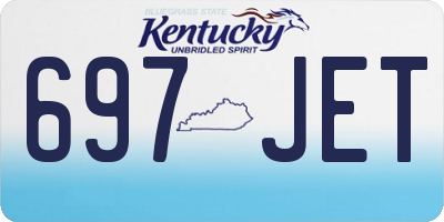 KY license plate 697JET
