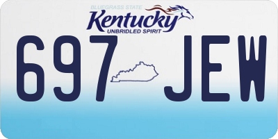 KY license plate 697JEW