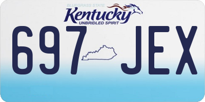 KY license plate 697JEX