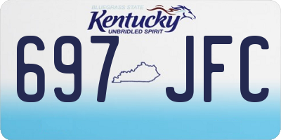 KY license plate 697JFC