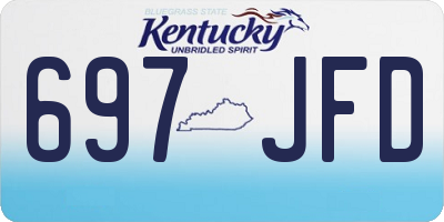 KY license plate 697JFD