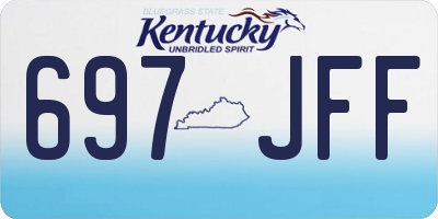 KY license plate 697JFF