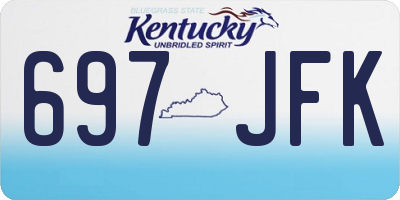 KY license plate 697JFK