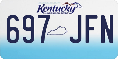 KY license plate 697JFN