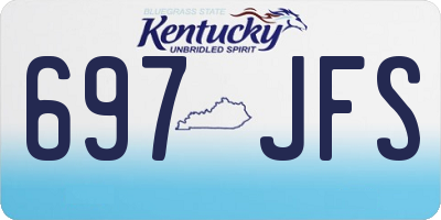 KY license plate 697JFS