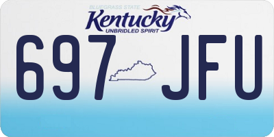 KY license plate 697JFU