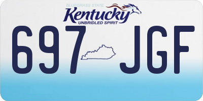 KY license plate 697JGF