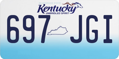 KY license plate 697JGI