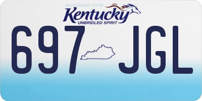 KY license plate 697JGL