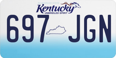 KY license plate 697JGN