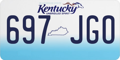 KY license plate 697JGO