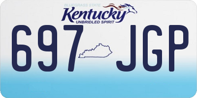 KY license plate 697JGP