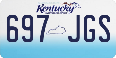KY license plate 697JGS