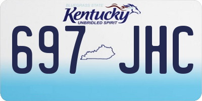 KY license plate 697JHC