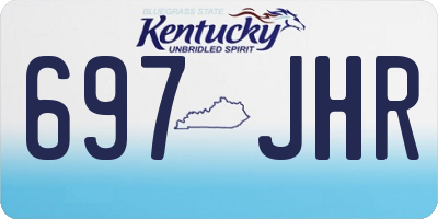 KY license plate 697JHR