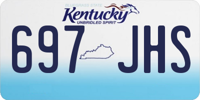 KY license plate 697JHS