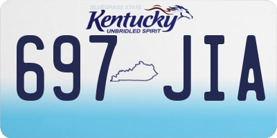 KY license plate 697JIA