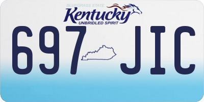 KY license plate 697JIC