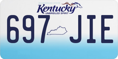KY license plate 697JIE