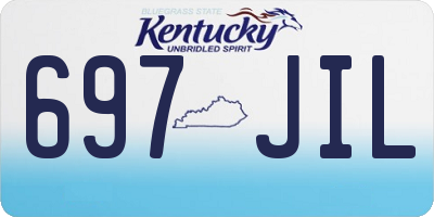 KY license plate 697JIL