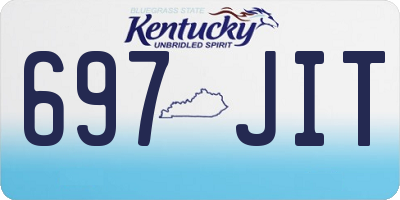 KY license plate 697JIT