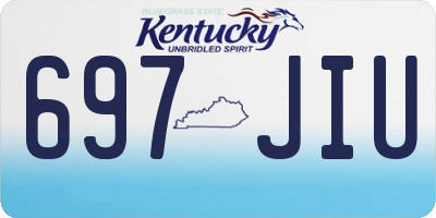 KY license plate 697JIU