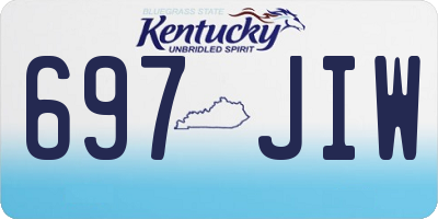 KY license plate 697JIW