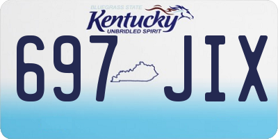 KY license plate 697JIX