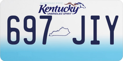 KY license plate 697JIY