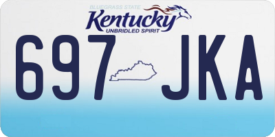KY license plate 697JKA