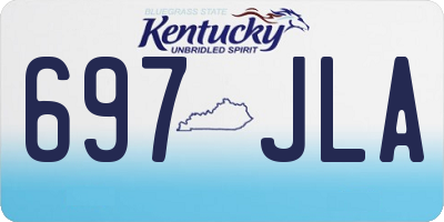 KY license plate 697JLA