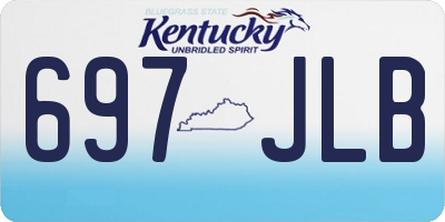 KY license plate 697JLB