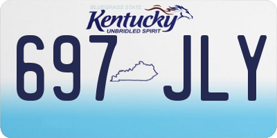 KY license plate 697JLY