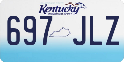 KY license plate 697JLZ