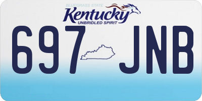 KY license plate 697JNB