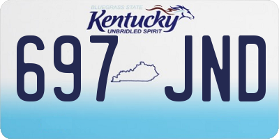 KY license plate 697JND