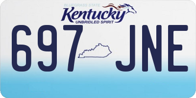 KY license plate 697JNE