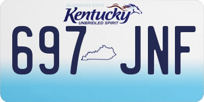 KY license plate 697JNF