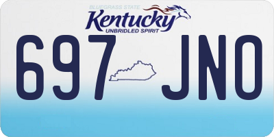 KY license plate 697JNO