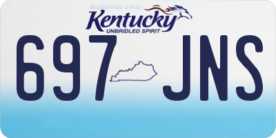 KY license plate 697JNS